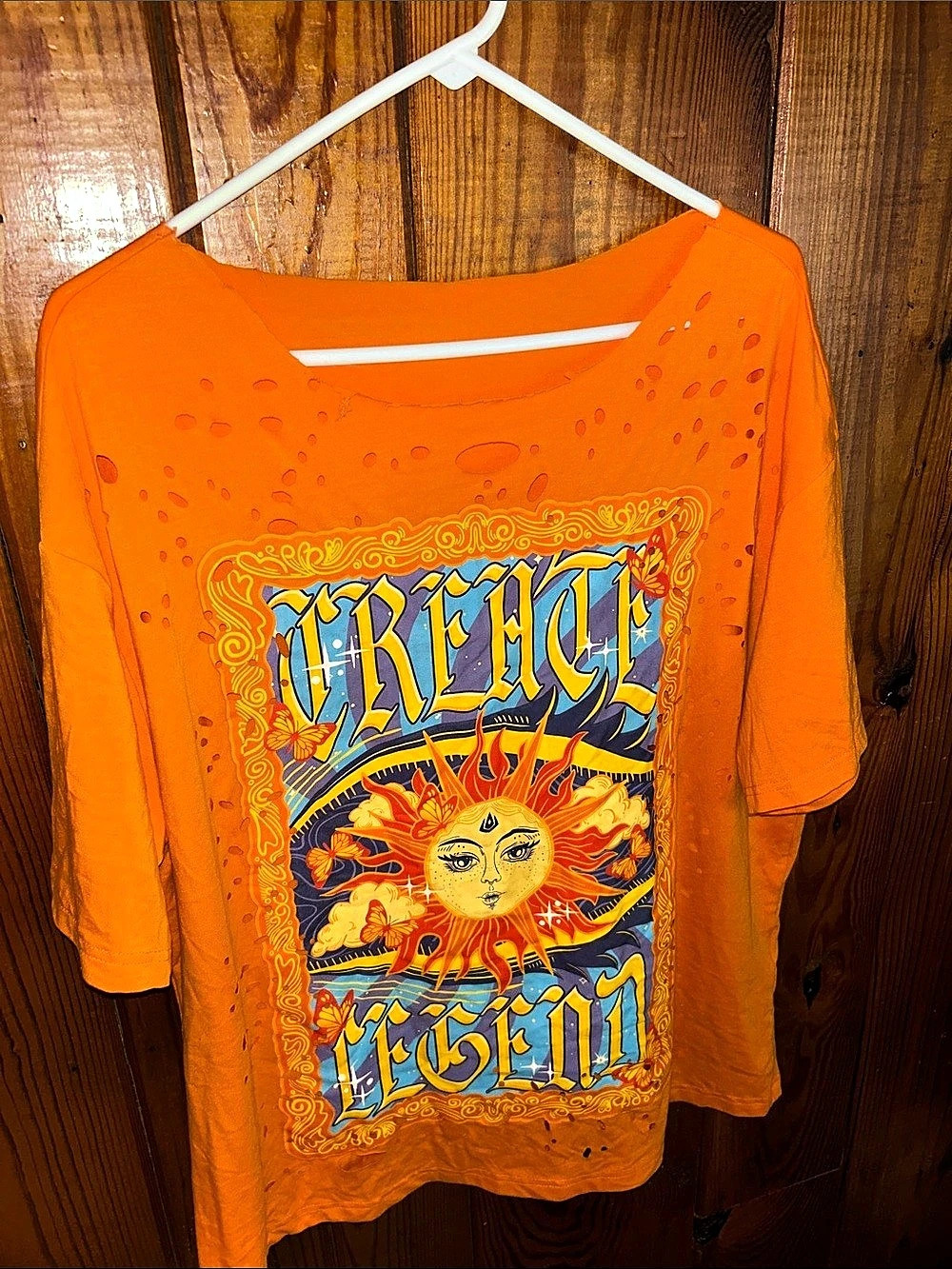 Orange Graphic Short Sleeve Tee